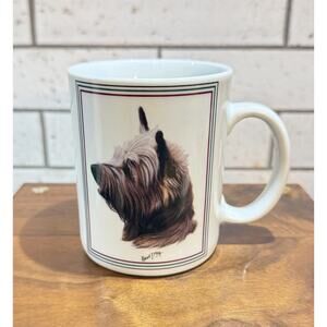 Cairn Terrier Dog 16oz Robert J May Coffee Tea Mug Vintage OPI Made USA EUC
